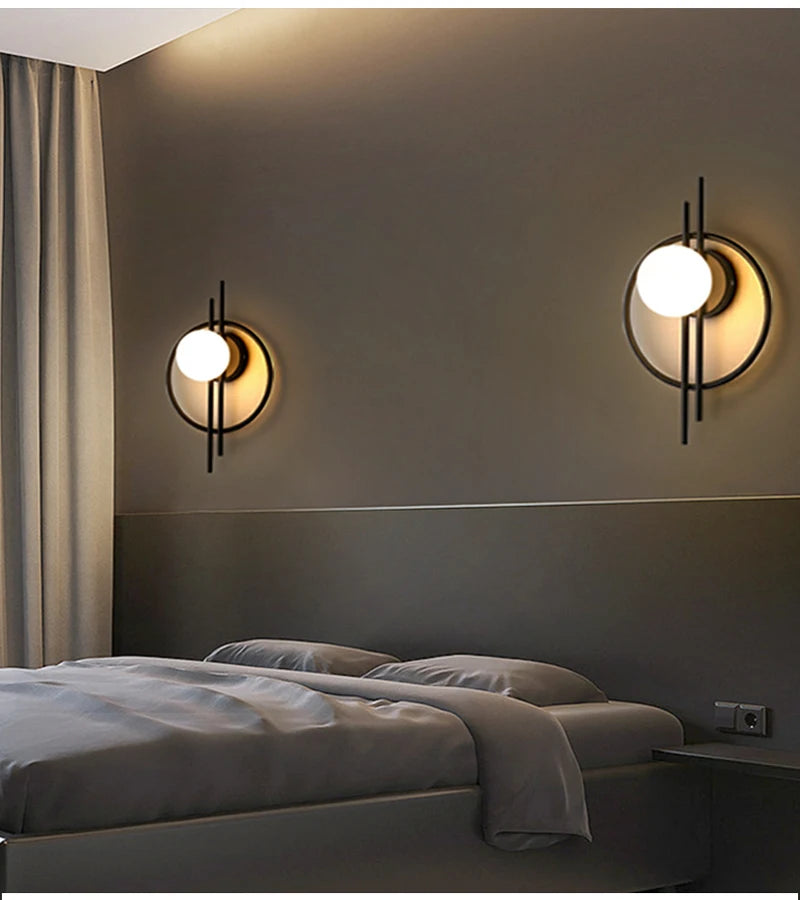 Nordic Glass Ball LED Wall Lamps